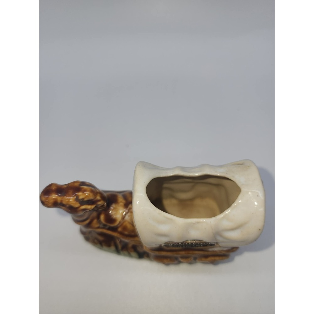 Vintage Grand Ole Opry Opryland USA Ceramic Covered Wagon Horse Souvenir Planter - Picture 8 of 10